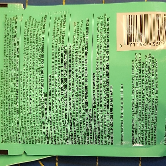 Hask Monoi Coconut Oil Hair Nourishing Deep Conditioner 50g Lot of 2 New Packs - Picture 2 of 2